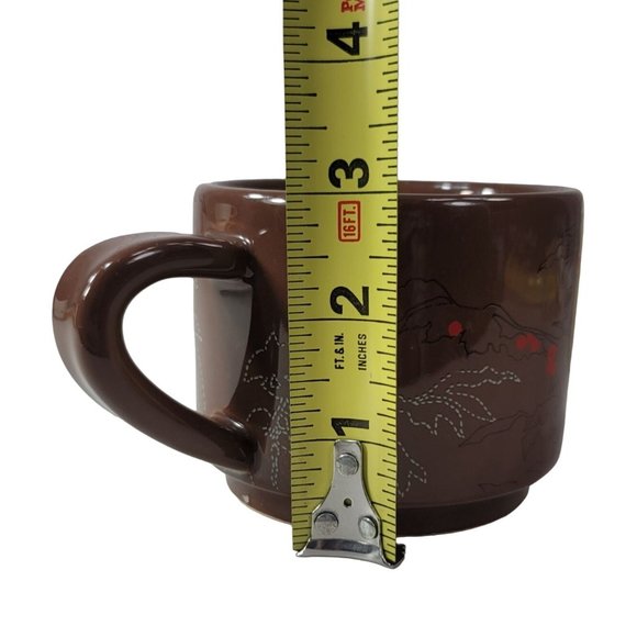 Starbucks Europe Map Stackable Mugs Set Of 2 Brown Cream 10fl oz Red Dots 2009 - Picture 13 of 13